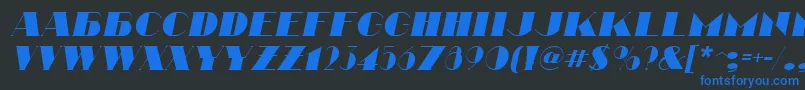 NathanItalic Font – Blue Fonts on Black Background