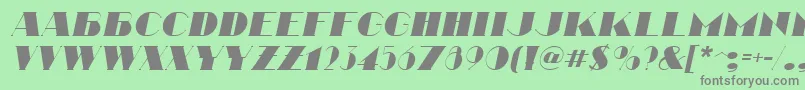 NathanItalic Font – Gray Fonts on Green Background