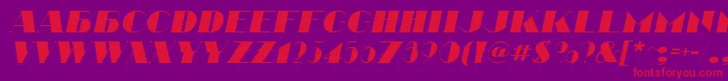 NathanItalic Font – Red Fonts on Purple Background