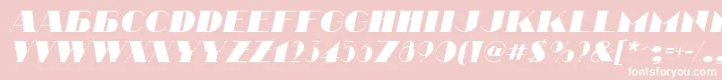 NathanItalic-Schriftart – Weiße Schriften auf rosa Hintergrund