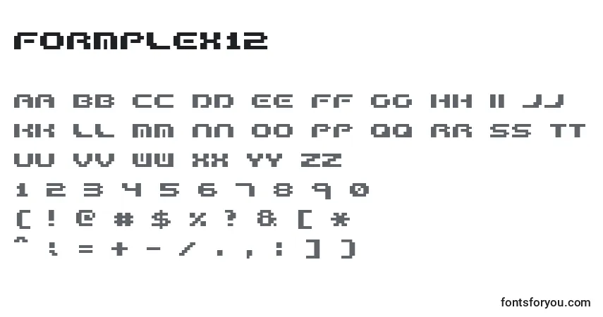 Czcionka Formplex12 – alfabet, cyfry, specjalne znaki