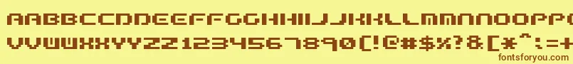 フォントFormplex12 – 茶色の文字が黄色の背景にあります。