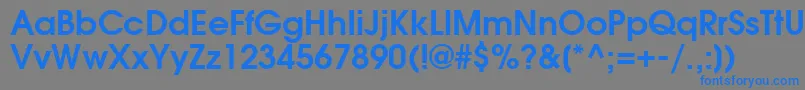 フォントTrendexSsiSemiBold – 灰色の背景に青い文字