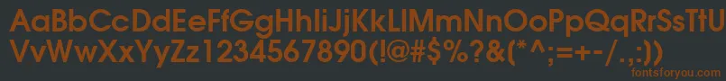 Шрифт TrendexSsiSemiBold – коричневые шрифты на чёрном фоне