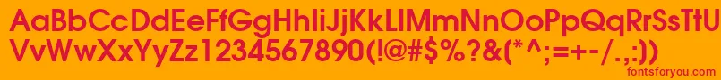 TrendexSsiSemiBold Font – Red Fonts on Orange Background