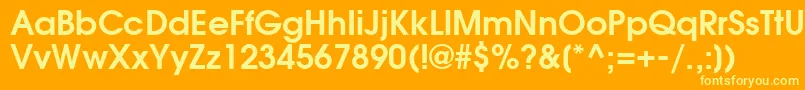 Police TrendexSsiSemiBold – polices jaunes sur fond orange