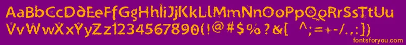 Crazycrazysans Font – Orange Fonts on Purple Background