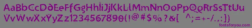 Crazycrazysans Font – Purple Fonts on Gray Background