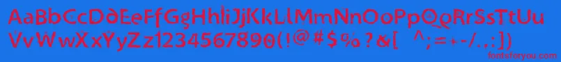 Crazycrazysans Font – Red Fonts on Blue Background