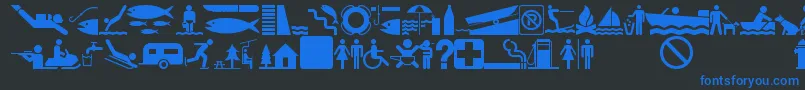 Lisätietoja Glyphyxtwonf-fontista Glyphyxtwonf-fontti – siniset fontit mustalla taustalla