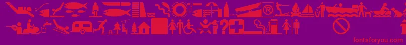 Шрифт Glyphyxtwonf – красные шрифты на фиолетовом фоне