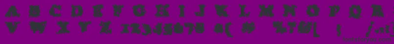 Шрифт StolenLlamaregular – чёрные шрифты на фиолетовом фоне