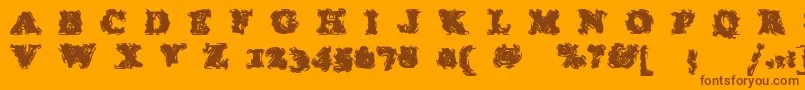 StolenLlamaregular Font – Brown Fonts on Orange Background