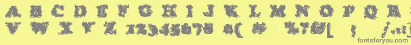 StolenLlamaregular Font – Gray Fonts on Yellow Background