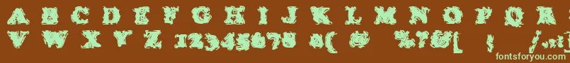 StolenLlamaregular Font – Green Fonts on Brown Background