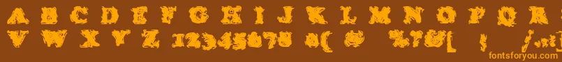 StolenLlamaregular Font – Orange Fonts on Brown Background