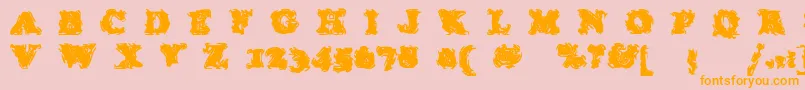 StolenLlamaregular Font – Orange Fonts on Pink Background