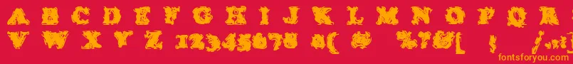 StolenLlamaregular Font – Orange Fonts on Red Background