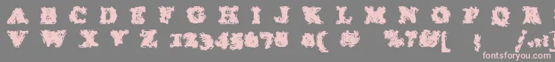 StolenLlamaregular-Schriftart – Rosa Schriften auf grauem Hintergrund