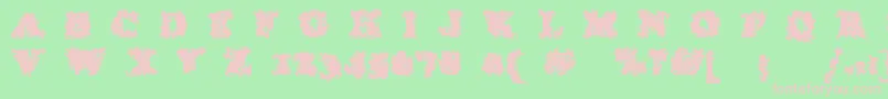 StolenLlamaregular-fontti – vaaleanpunaiset fontit vihreällä taustalla