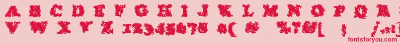 StolenLlamaregular Font – Red Fonts on Pink Background