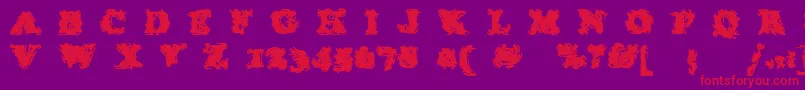 StolenLlamaregular Font – Red Fonts on Purple Background