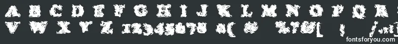 Шрифт StolenLlamaregular – белые шрифты на чёрном фоне