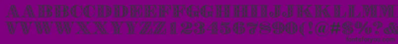 FalstaffFestivalMt-Schriftart – Schwarze Schriften auf violettem Hintergrund