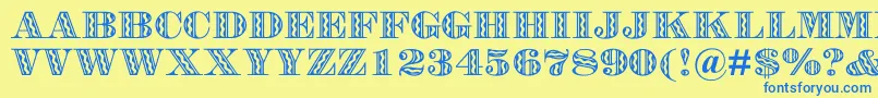 More about FalstaffFestivalMt Font FalstaffFestivalMt Font – Blue Fonts on Yellow Background