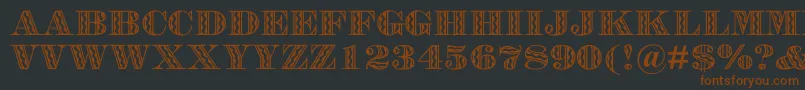 FalstaffFestivalMt Font – Brown Fonts on Black Background