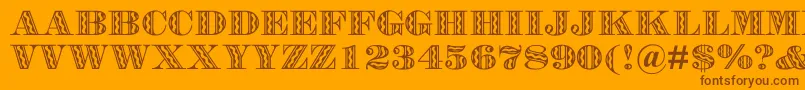 More about FalstaffFestivalMt Font FalstaffFestivalMt Font – Brown Fonts on Orange Background