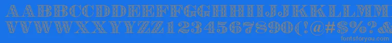 Шрифт FalstaffFestivalMt – серые шрифты на синем фоне