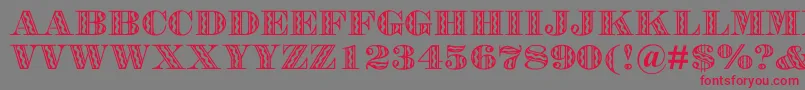 FalstaffFestivalMt Font – Red Fonts on Gray Background