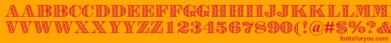 FalstaffFestivalMt Font – Red Fonts on Orange Background