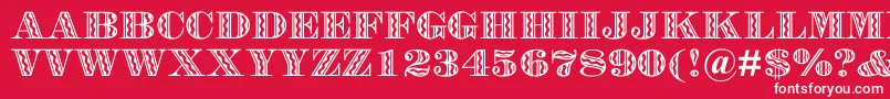 FalstaffFestivalMt Font – White Fonts on Red Background