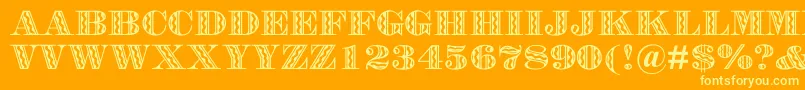 FalstaffFestivalMt Font – Yellow Fonts on Orange Background