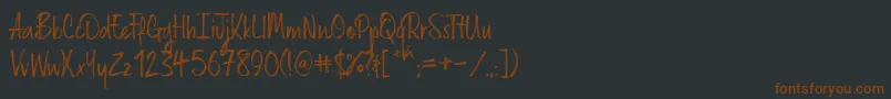 Russellrg Font – Brown Fonts on Black Background