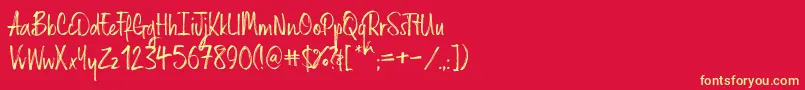 fuente Russellrg – Fuentes Amarillas Sobre Fondo Rojo