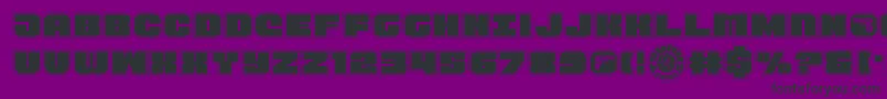 Tauroacad11-Schriftart – Schwarze Schriften auf violettem Hintergrund