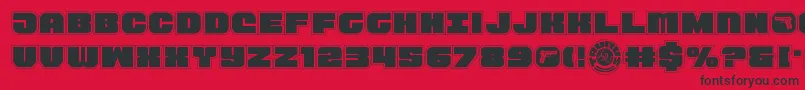 Tauroacad11 Font – Black Fonts on Red Background