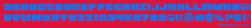 Tauroacad11 Font – Blue Fonts on Red Background