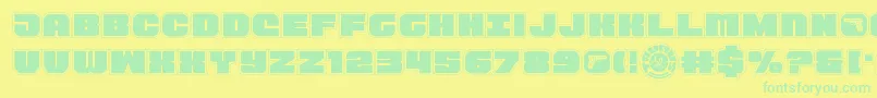 Tauroacad11 Font – Green Fonts on Yellow Background