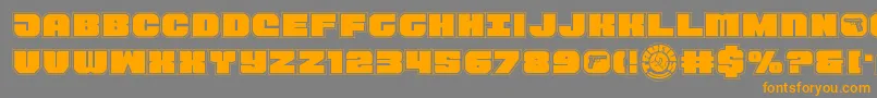 Tauroacad11 Font – Orange Fonts on Gray Background