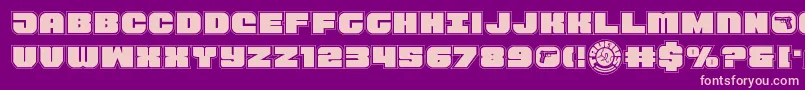 Tauroacad11 Font – Pink Fonts on Purple Background