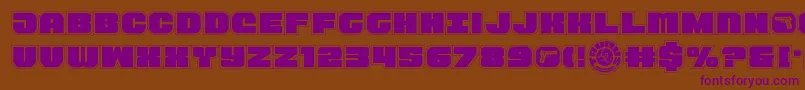 Tauroacad11 Font – Purple Fonts on Brown Background