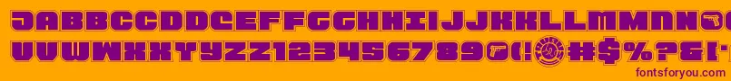 Tauroacad11 Font – Purple Fonts on Orange Background