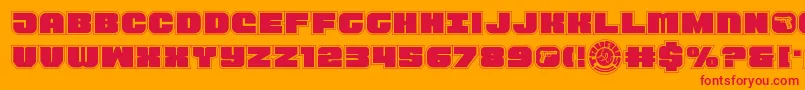 Tauroacad11 Font – Red Fonts on Orange Background