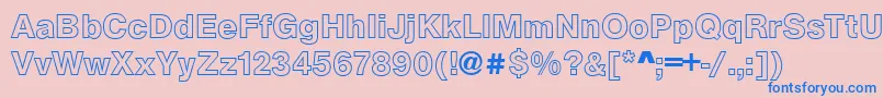 ArezzoOutlineBold Font – Blue Fonts on Pink Background