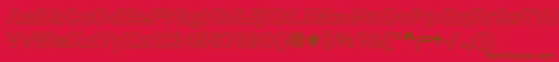 ArezzoOutlineBold Font – Brown Fonts on Red Background