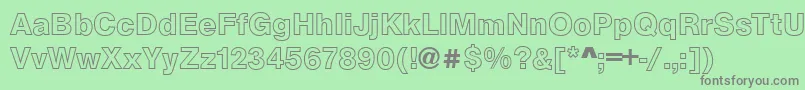 Шрифт ArezzoOutlineBold – серые шрифты на зелёном фоне